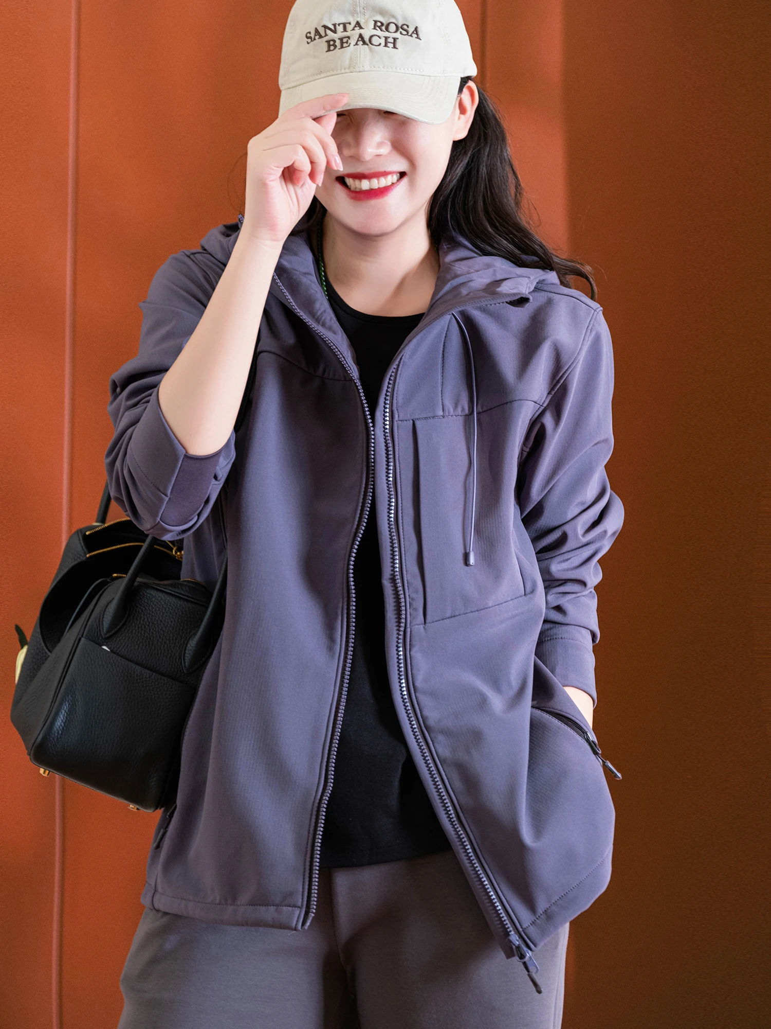 

Ветрозащитная женская куртка с флисовой подкладкой и 3D-эффектом, из полиэстера и спандекса, с водонепроницаемой молнией