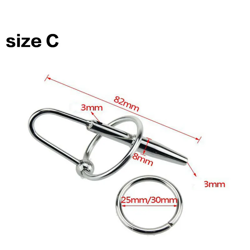 WAKEWAY Stainless Steel Urethral Sound Congestion Urethra Stimulation Dilator Penis Penis Ring Masturbation Couple