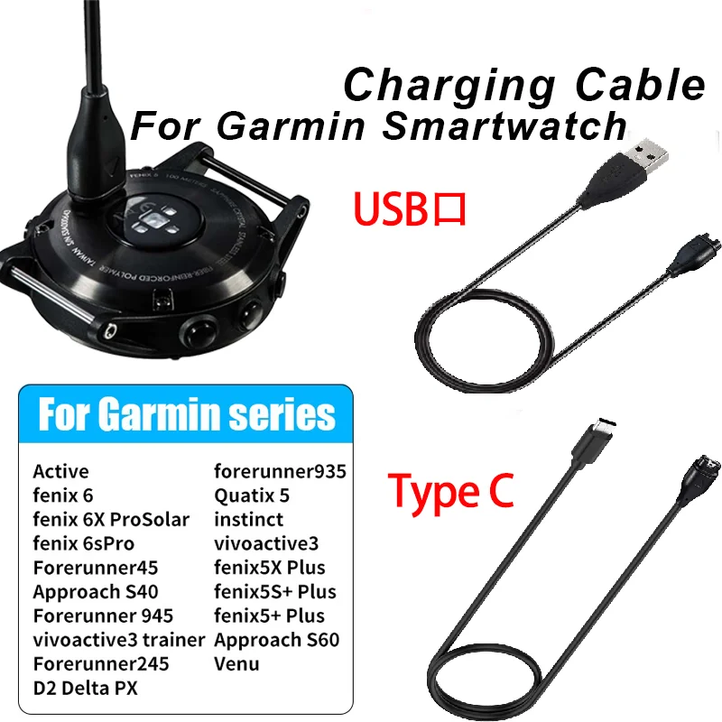 Ladegerät für Garmin Approach S10 S12 S40 S42 S50 S60 S62 S70 Smart Watch Ersatz-Ladekabel