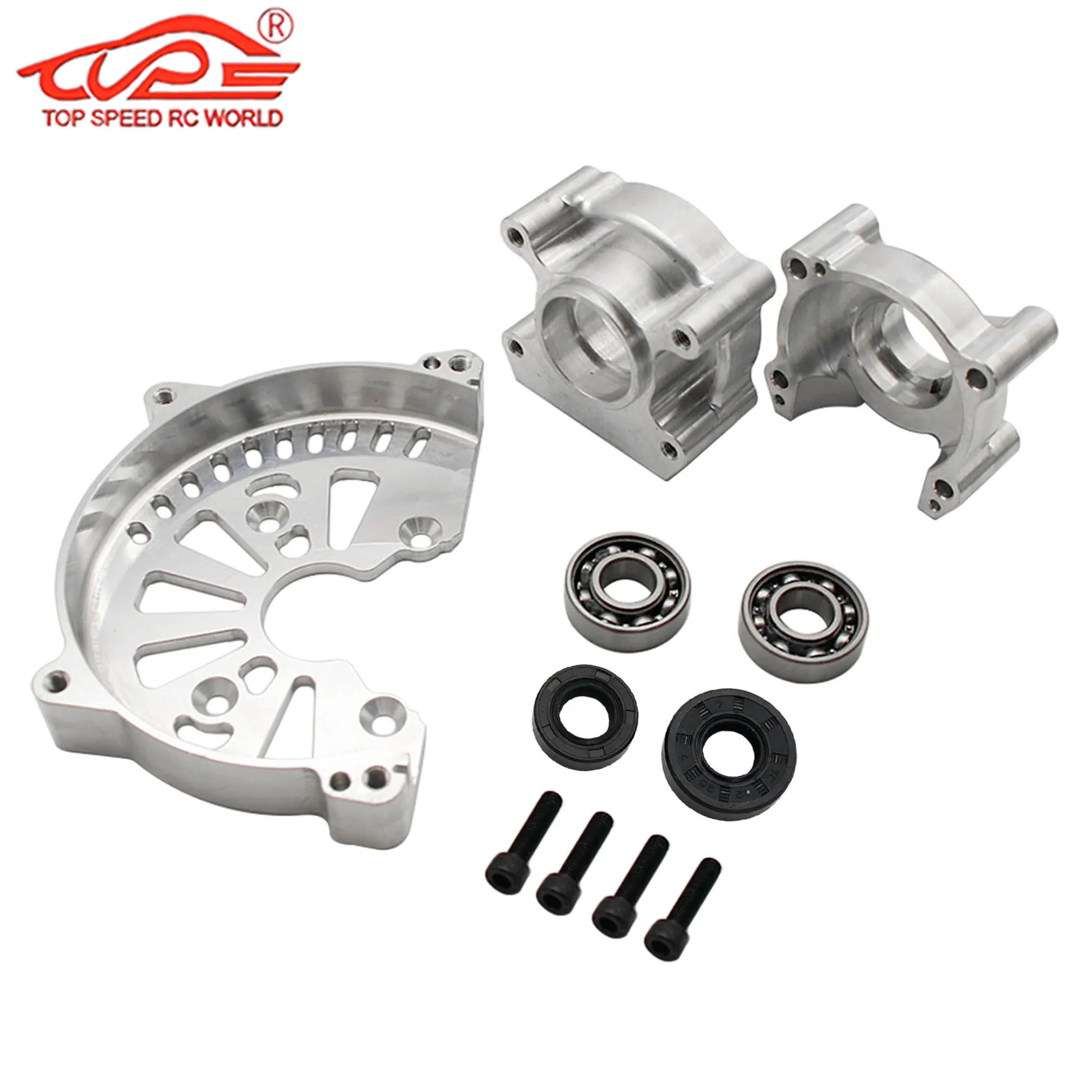 Rc Upgrade CNC Crankcase with Oil Seal Bearing Set of 26CC 29CC 30.5CC Engine for 1/5 HPI Rofun KM Rovan Baja Losi MCD FG Goped