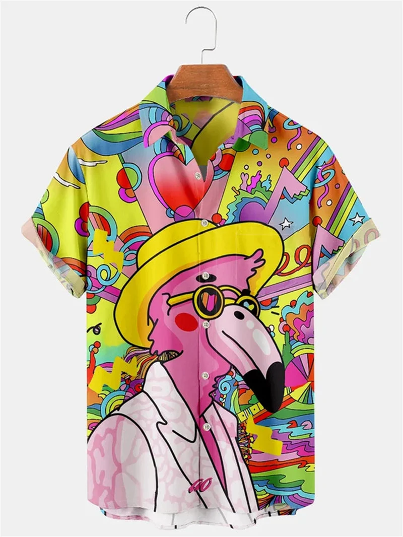 

Character Mr. Big Bird Anime Series Retro 2024 Hot Selling 3D Large Pattern Fashion Men's Clothing Hawaiian Shirt Men's Shirt Si