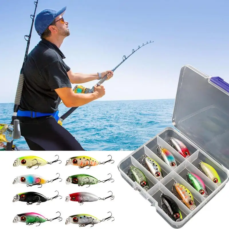 

Bass Lure Kit 8pcs Fishing Lures Accessories Kit Fishing Lure Kit For Carp Snakehead Saltwater Freshwater Bass Pike Trout