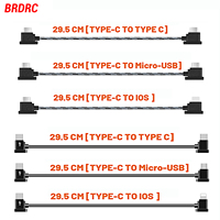 3-in-1 PD Fast Charging Cable Type-C/Lightning/Micro USB 30cm for DJI Mini 3 Pro/Mini 2/Mavic Air 2S/Pocket 2 Drone Accessories