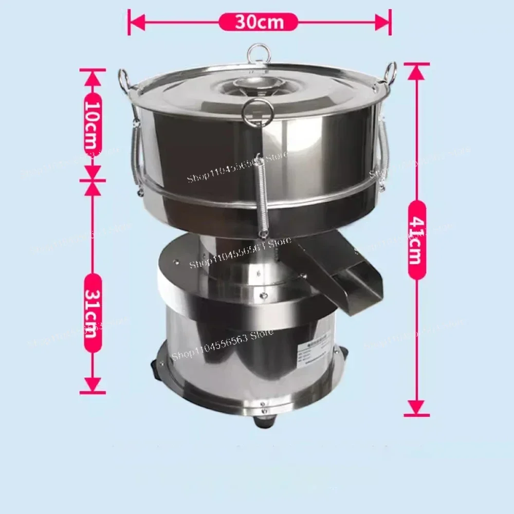 220V Lab Sieve Shaker Electric Vibrating Screen, 304 Stainless Steel 10-200 Mesh Powder Liquid Sieving Machine