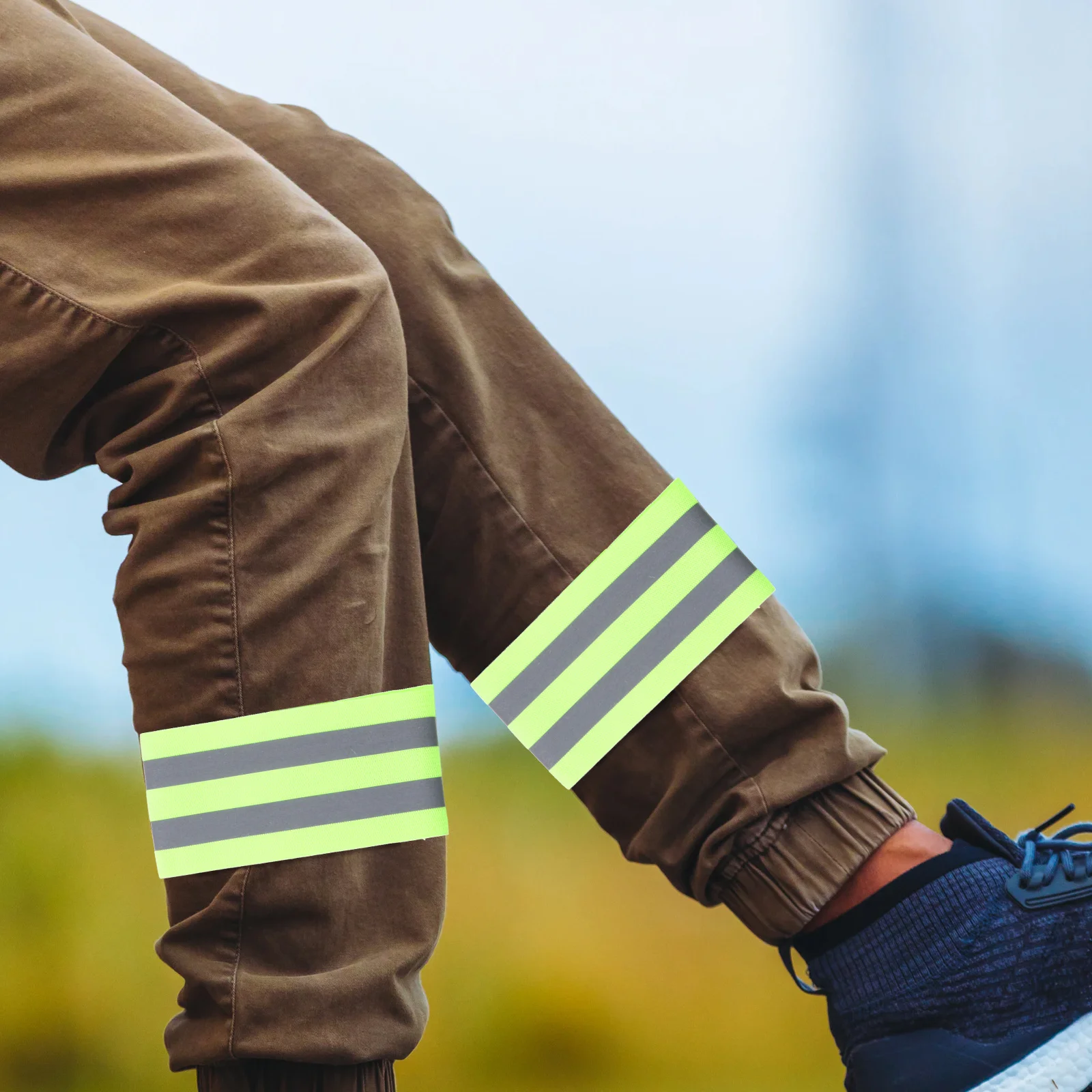 

1 set 1 Set Reflective Band Wristbands Green Safety Gear For Night Running Cycling Walking Workers High Visibility Lightweight