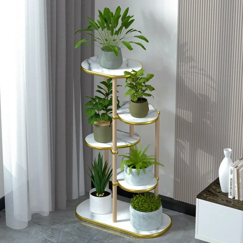 Solid Wood Floor to Ceiling Plant Stand Creative Flower Shelf Light Luxury Indoor Living Room Balcony Display Rack
