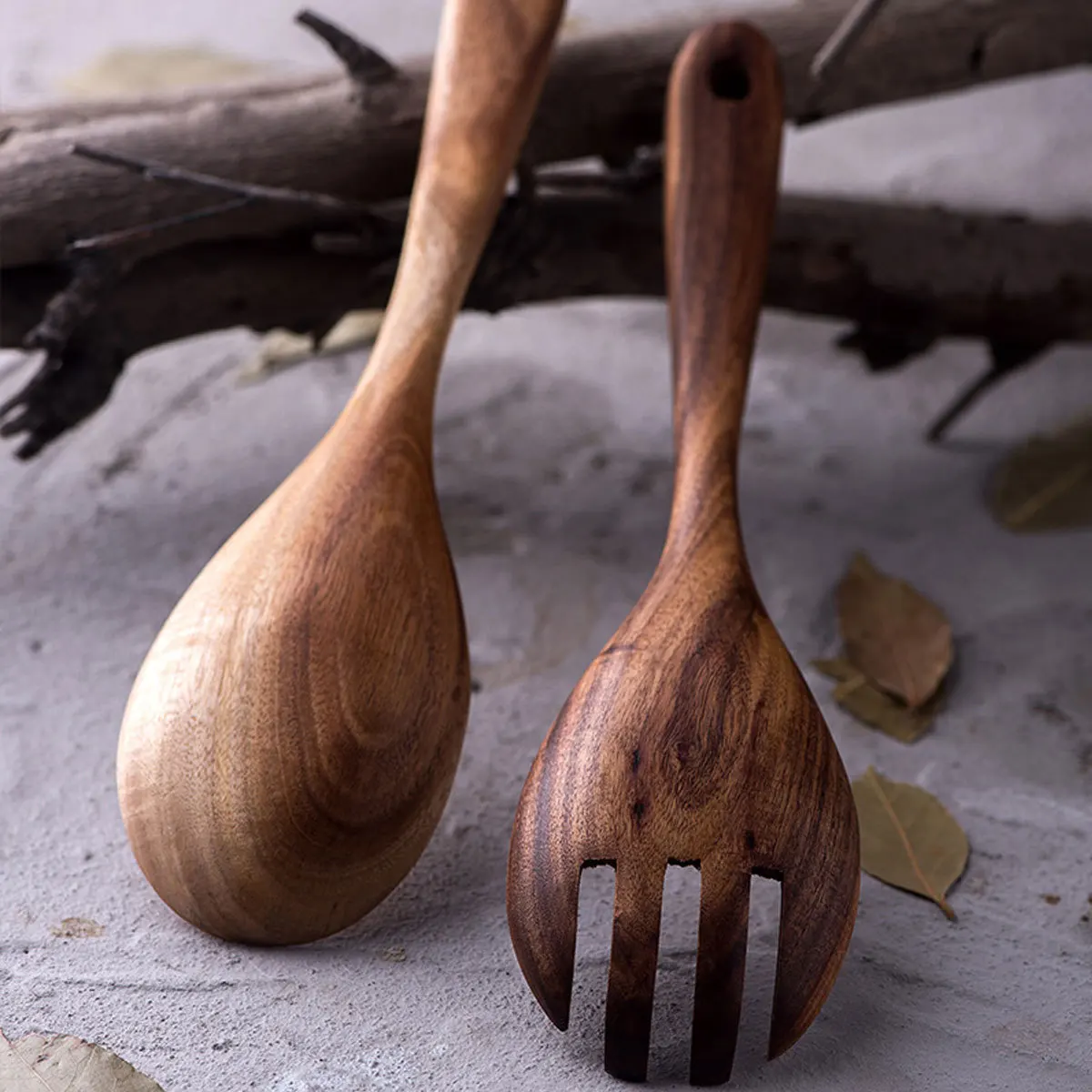 Cuchara de arroz de madera, superficie pulida de Acacia Mangium, paleta ancha y profunda, mango cómodo, adecuada para servir en la cocina en el hogar