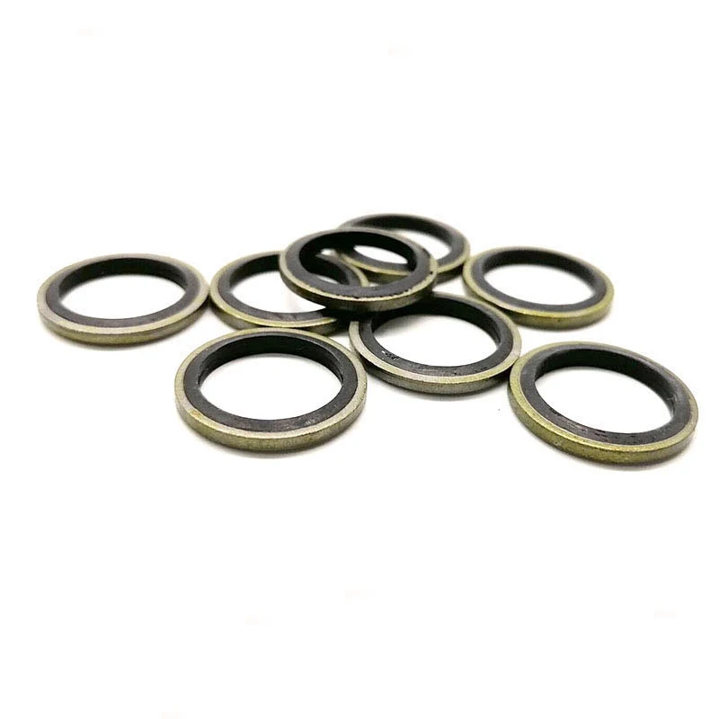 100pcs 3mm Bonded Washer Metal Rubber Oil Drain Plug Gasket Fit M3 Combined Washer Sealing Ring