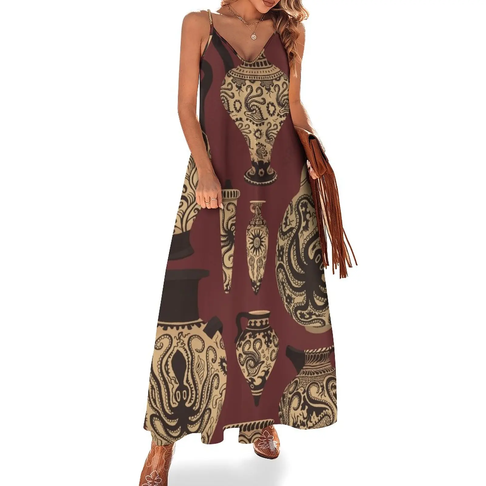 

Late Minoan Ceramics Sleeveless Dress elegant dresses plus sizes Evening gown Female clothing