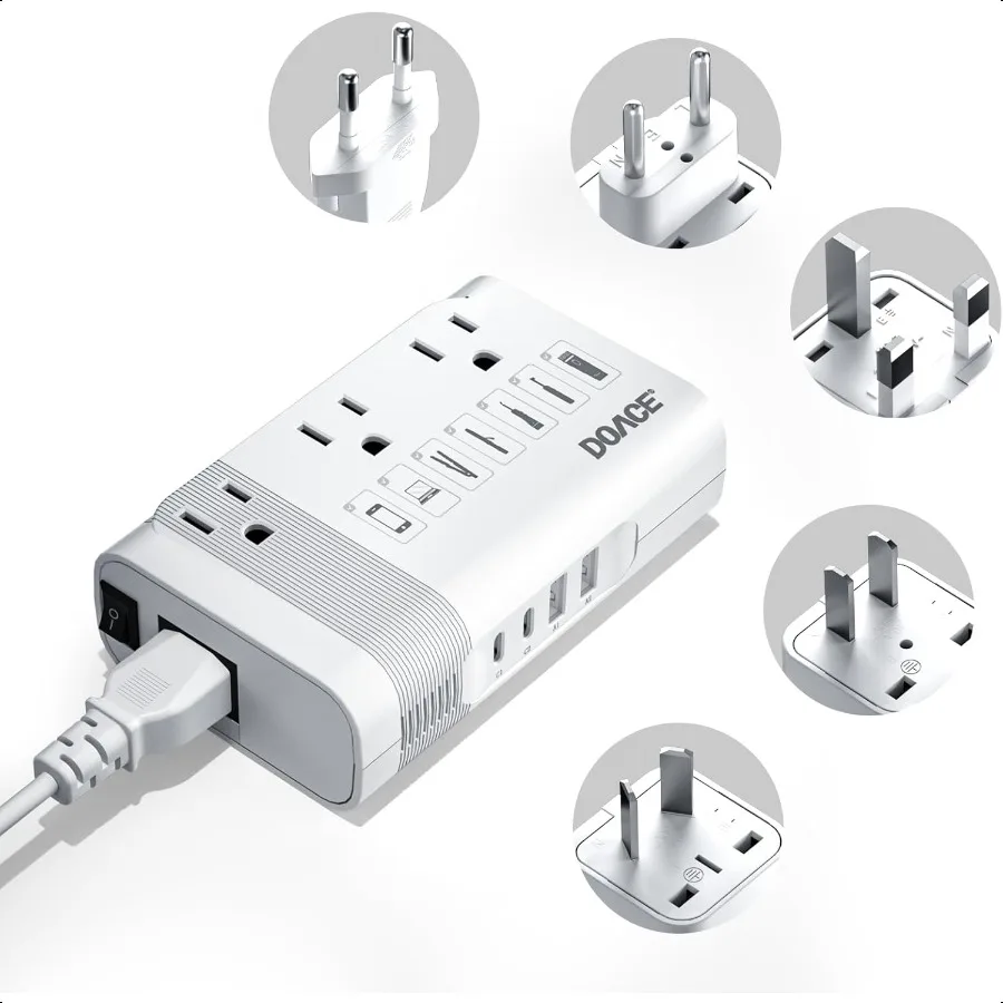 

220v to 110v Voltage Converter US to Europe: 350W 220 to 110 Voltage Converter for European Travel International Power Adapter