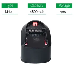 18V 4800mAh Li-ion Rechargeable Battery for Bosch Home &Garden Tools (Only for Type C) PBA PSB PSR PST AL1830CV AL1810CV