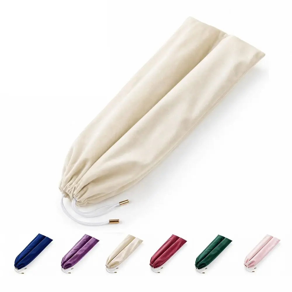 Anti-Scratch Mahjong Rack Storage Bag Drawstring Closure Large capacity Mahjong Accessories Pouch Elegant Velvet Material