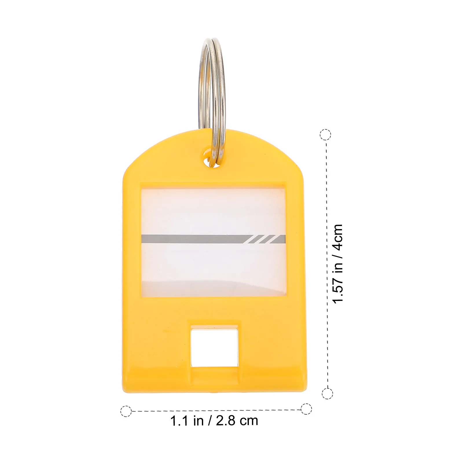 50Pcs Plastic Key Tags Key Classification Labels with Strong Split Rings for Hotel Luggage Gym Dormitory Travel Essentials
