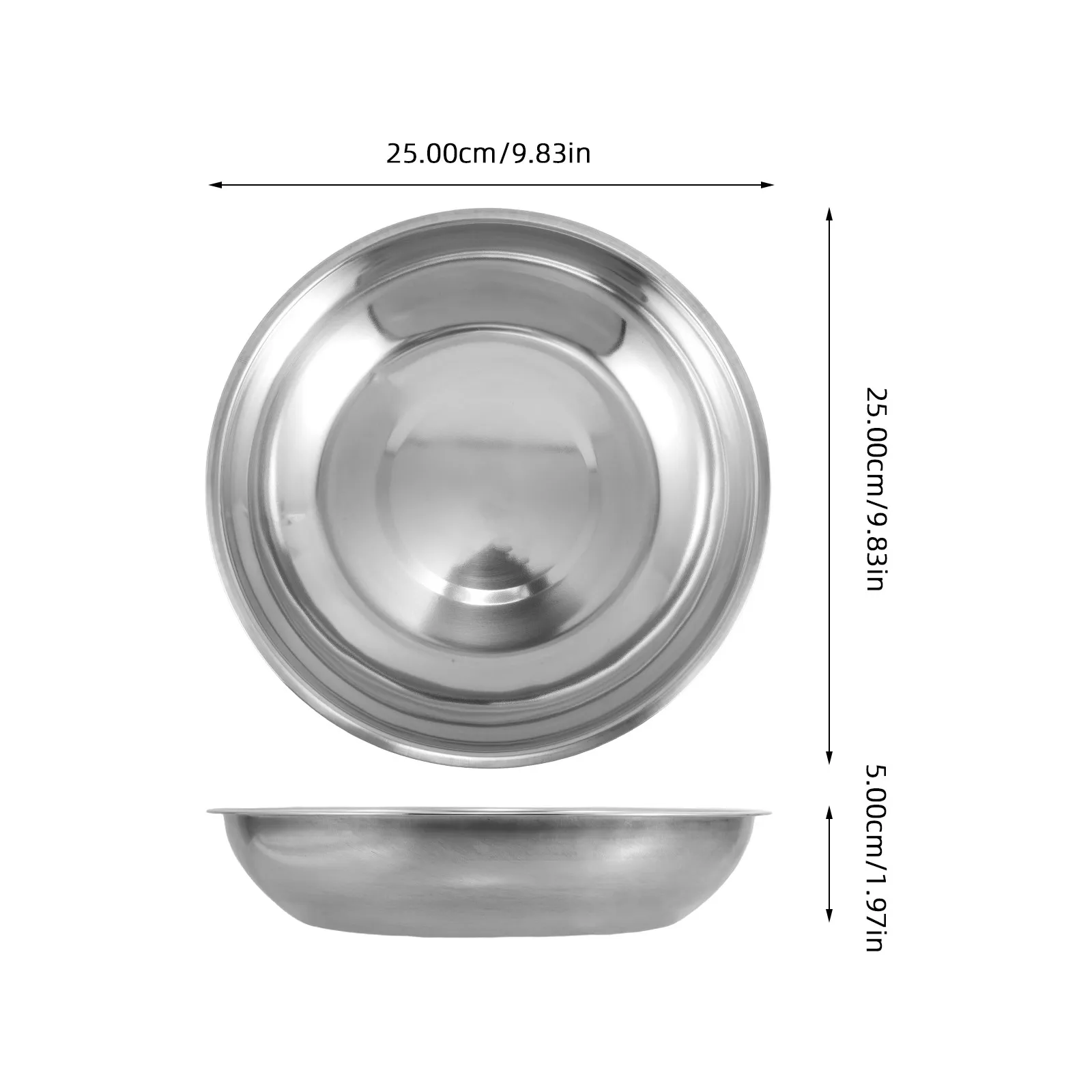 2Pcs Stainless Steel Scale Pan for Manual Pointer Scales Precision Weighing Plate Heavy Duty Bench Scale Tray Kitchen