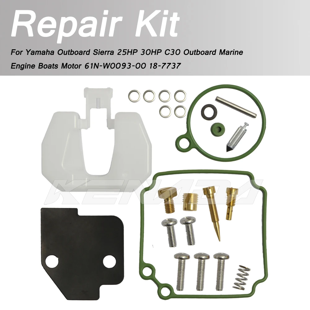 

For Yamaha Outboard Sierra 25HP 30HP C30 Outboard Marine Engine Boats Motor 61N-W0093-00 18-7737 Carburetor Repair Kit