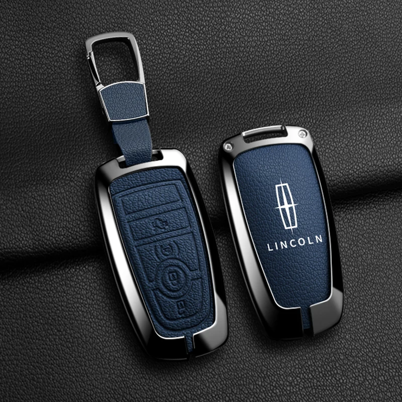 Funda de aleación para llave de coche, llavero, cubierta para llave de coche para Lincoln Navigator Flying MKX MKC Continental Adventure, accesorios