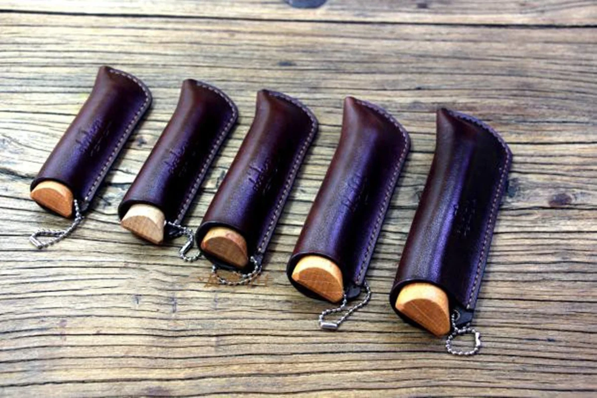 Funda para cuchillo plegable de cuero curtido vegetal hecha a mano, funda para OPINEL NO.5 NO.6 NO.7 NO.8 NO.9, bolsa de almacenamiento