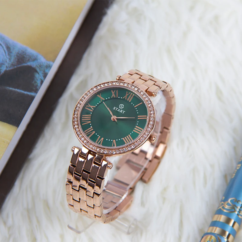 

【START】Fashion Women's Watch Quartz Watch Exquisite Roman Alphabet Dial Metal Women's Watch Various Colors