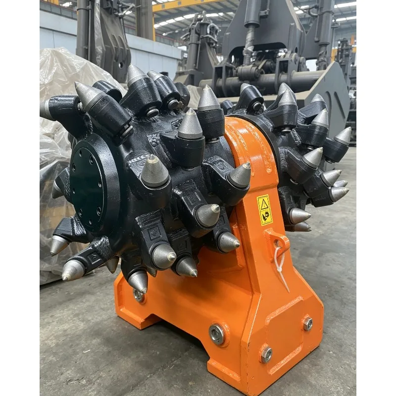 Milling Drum Excavator Attachmen Hydraulic Drum Cutter Motor Engine Bearing High Strength Material for 1.5-45T Excavator Grinder