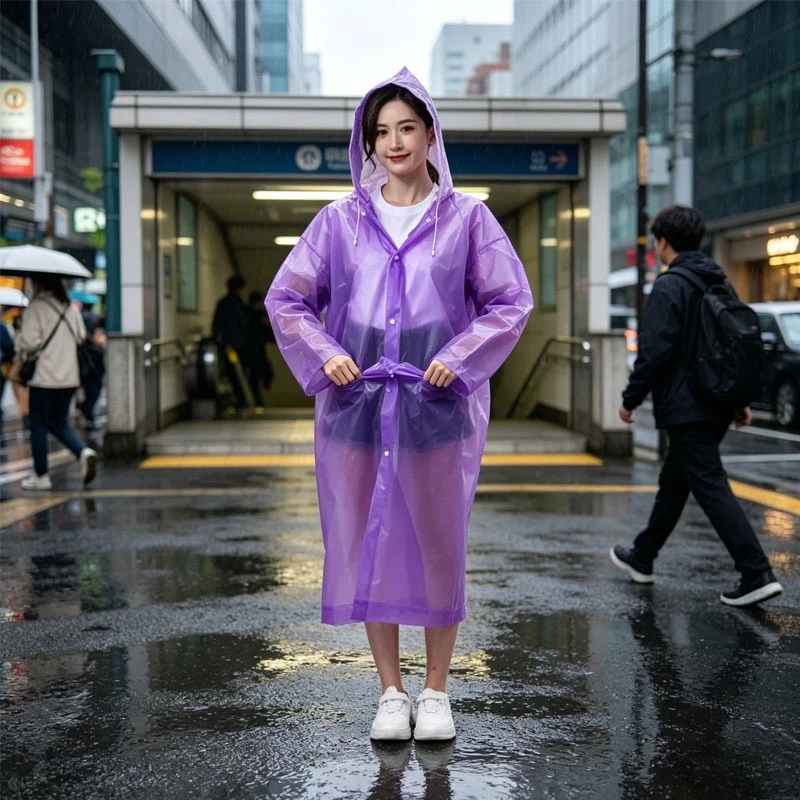 Disposable Raincoat Portable Waterproof Coat Travel Adult Disposable Raincoat Thickened Waterproof Poncho Outside Rain Poncho
