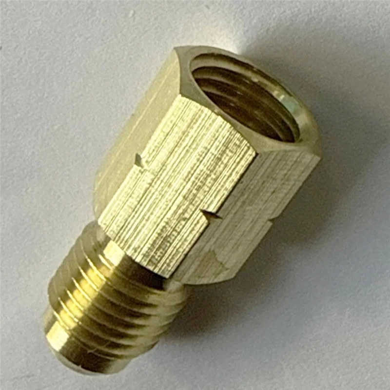 A74E-Reverse Thread 1/4" Innengewinde auf 1/4" Außengewinde Messingadapter, 2 Stück R32 R454B Kältemittel-Schnellverbindungsstücke