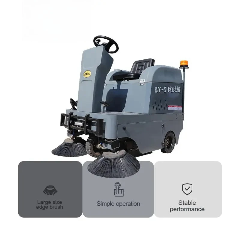 Pure Electric Cleaning Machine Source Factory Floor Vacuum Sweeper Ride-On Floor Sweeper
