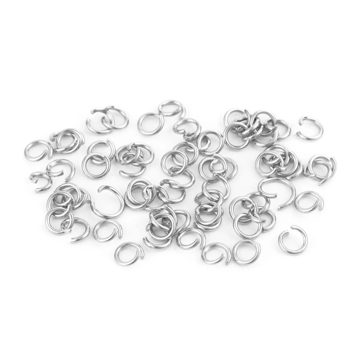 100/200pcs Stainless Steel Single Open Jump Rings Gold High Quality Split Rings For DIY Bracelet Necklace Connectors Accessories