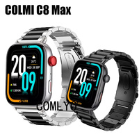 For COLMI C8 Max Smart Watch Strap Stainless Steel Metal Band Bracelet Men Belt