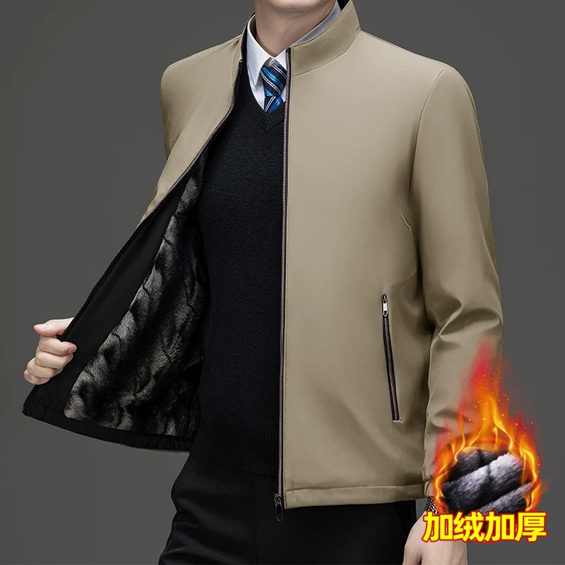 

Fashion Casual Thermal Warm Winter Jackets Men Business Blazers Coat Fleece Lining Men's Winter Jacket Luxury Parka Outerwear