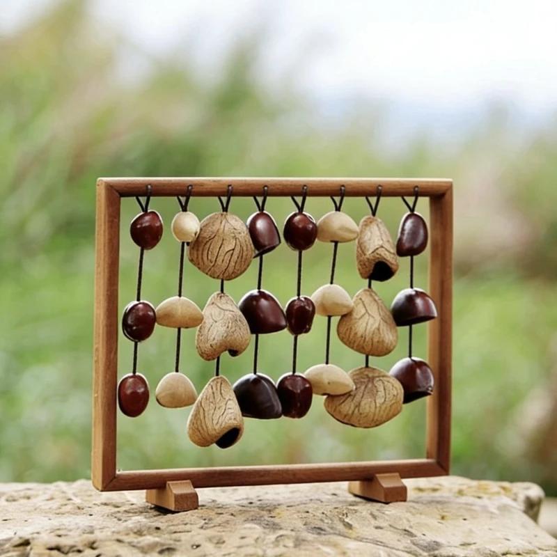 Natural Fruit Shell Row Bell Sound Healing Meditation Wind Chimes Spiritual Relaxation Bells Professional Percussion Instruments