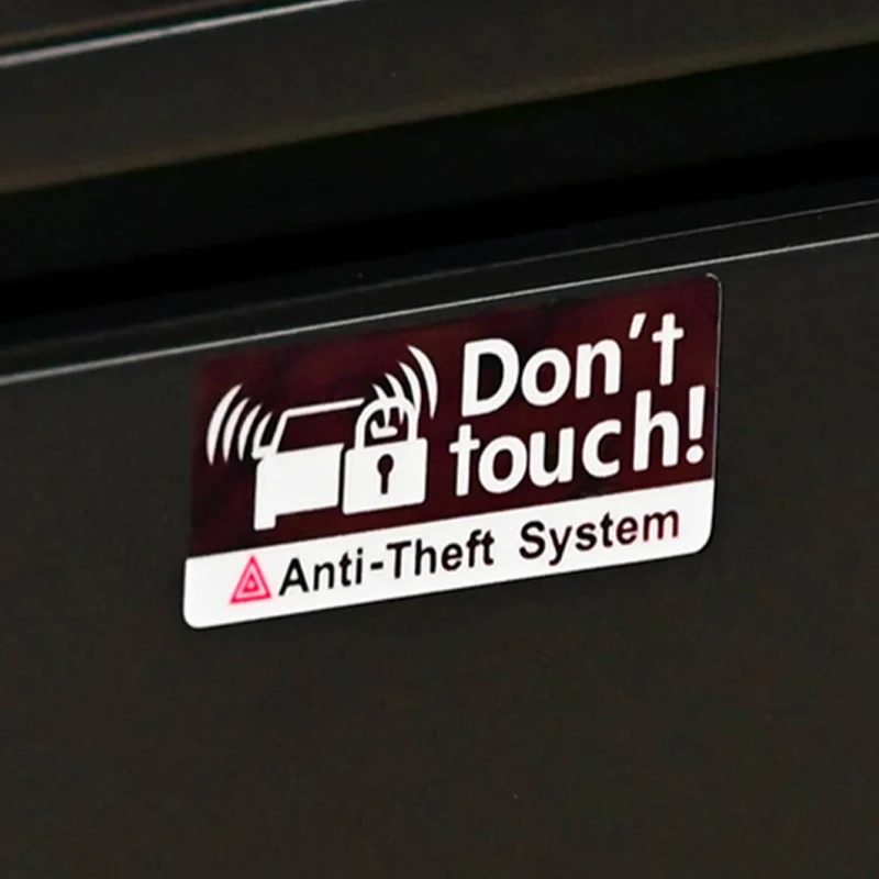 

1PC Don't Touch! Anti-theft Warning Car Stickers for Auto Window Side Body Bumper Waterproof Vinyl Decals Funny Decoration