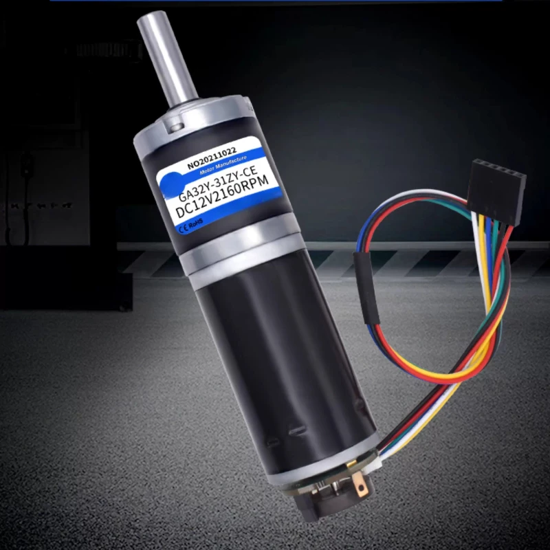 GA32Y-31ZY Miniatuur planetaire motorreductor 12V24V DC Verstelbare snelheid Vooruit Achteruit Riem Encoder voor automatisering en robotica