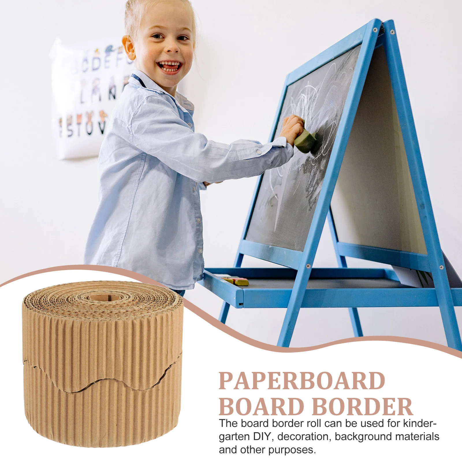 Corrugated Paper Decoration Flowers Garland for Bulletin Border Trim Scalloped Borders