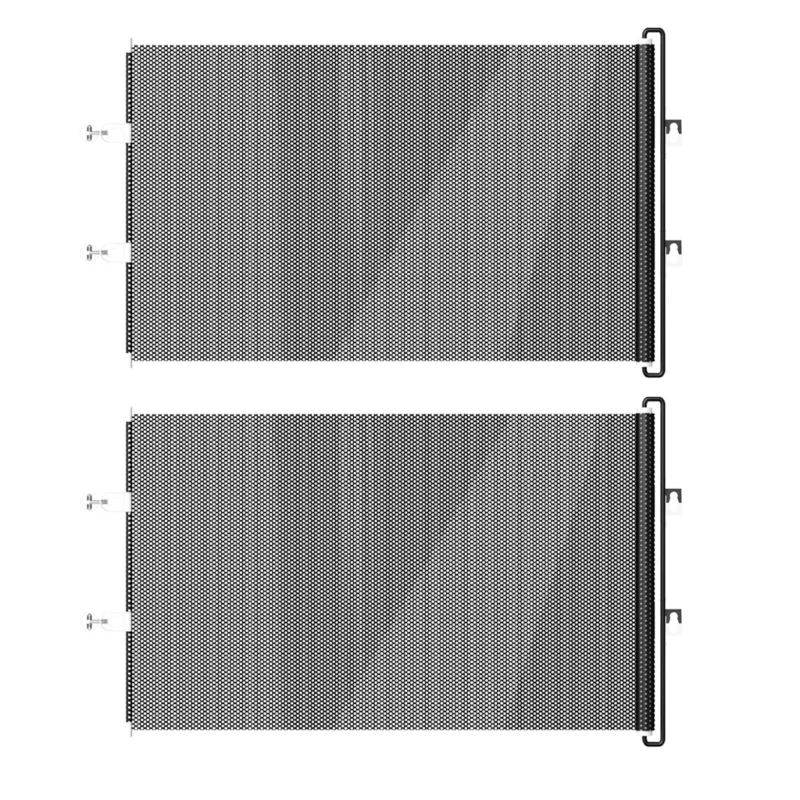 Doorway Pet Barrier Panel for Indoor Openings, Black Pull-Across Gate with 49.21 In Width for Home Passage Use Top Sale