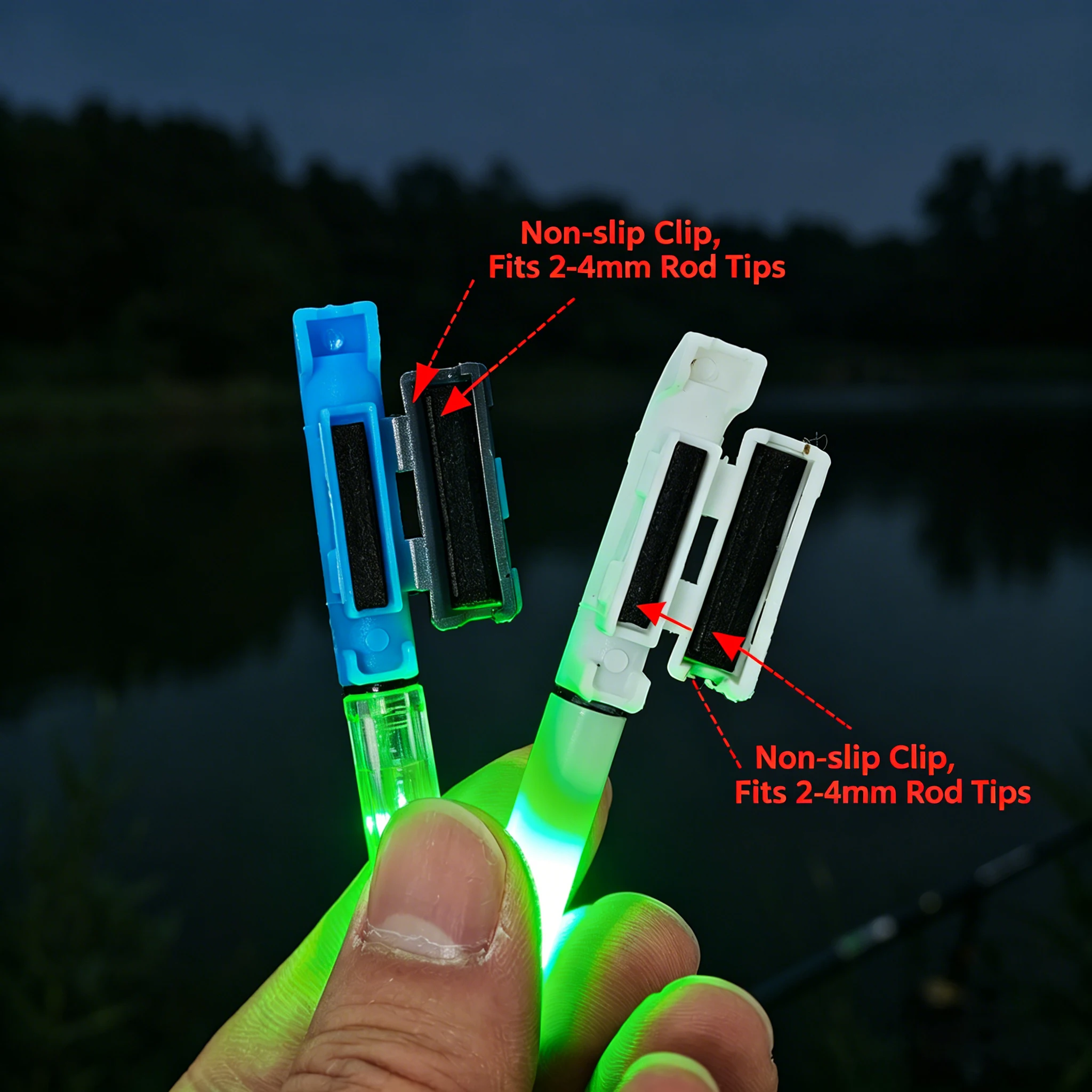 6Pcs LED Fishing Rod Tip Light Night Glow Bite Alarm Luminous Fish Rod Indicator Outdoor Fishing Accessories gallery 3