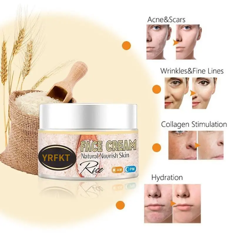 Rice cream skin moisturizing brightening moisturizing cream skin care products