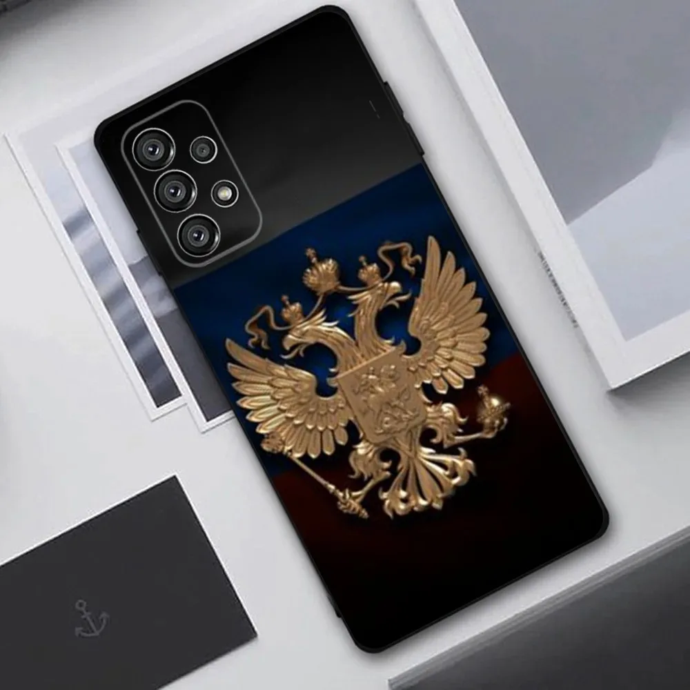 Russia Flag national emblem  Phone Case For Samsung Galaxy A20,A21s,A22,A31,A32,A52,A53,A72,73,A80,A91 Soft Black Cover