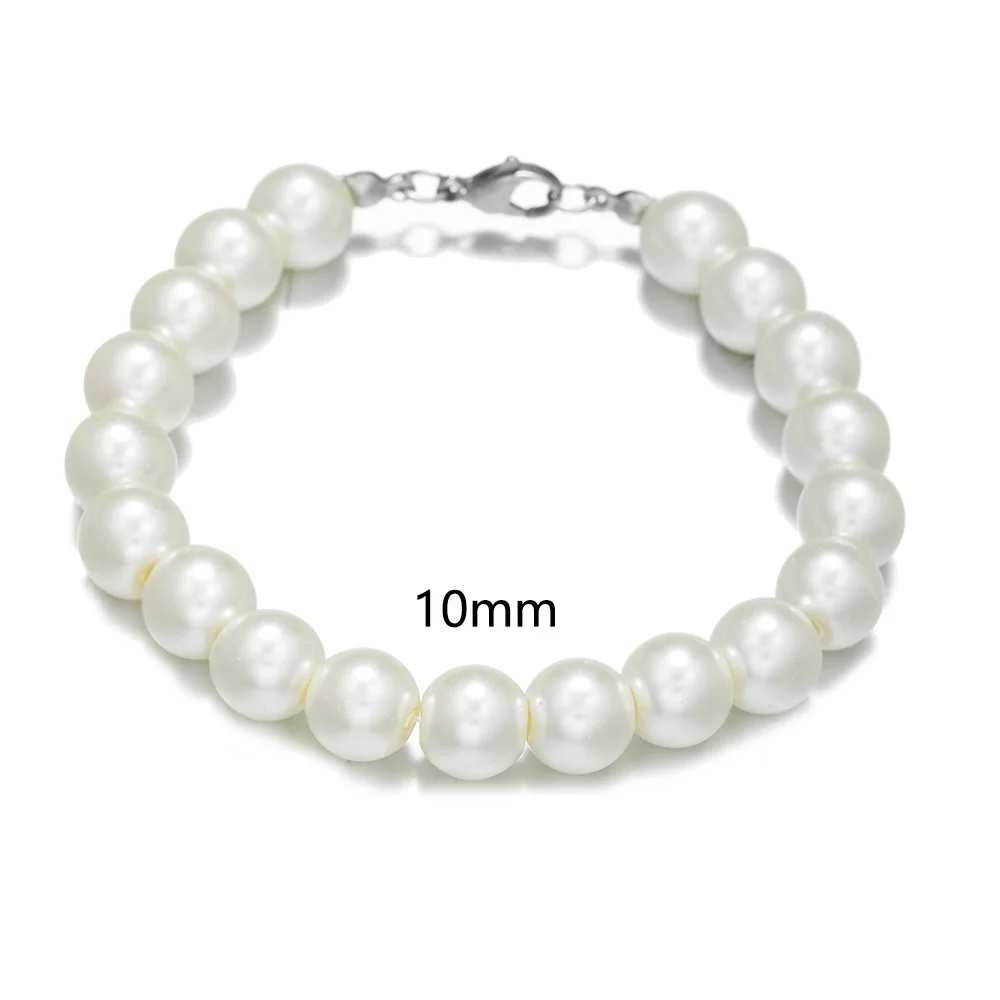 Simple Anti-Pearl Bracelet For Men Trendy Stainless Steel Beads Women Bracelet Fashion Pearl Jewelry Party Accessories Gift