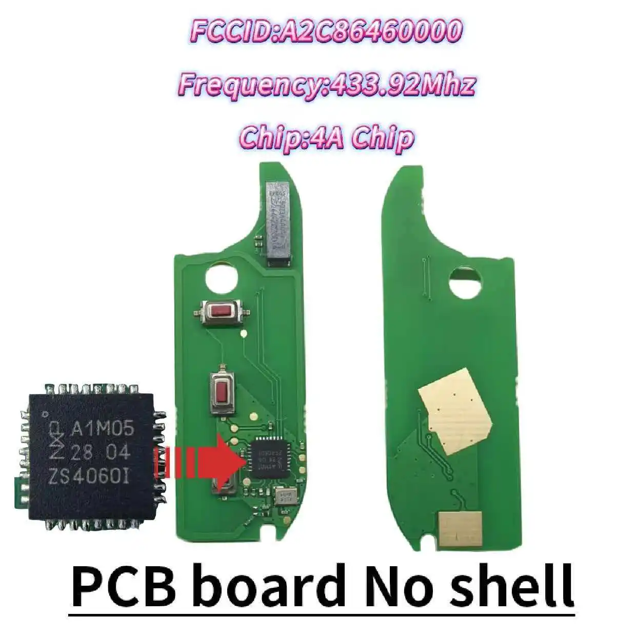 JXKEYS 4A Chip 433.92 FSK FCCID:A2C86460000 Flip Car Remote Key Or PCB Board Wholesale For Fiat MOBI STRADA UNO FIORINO E MAIS