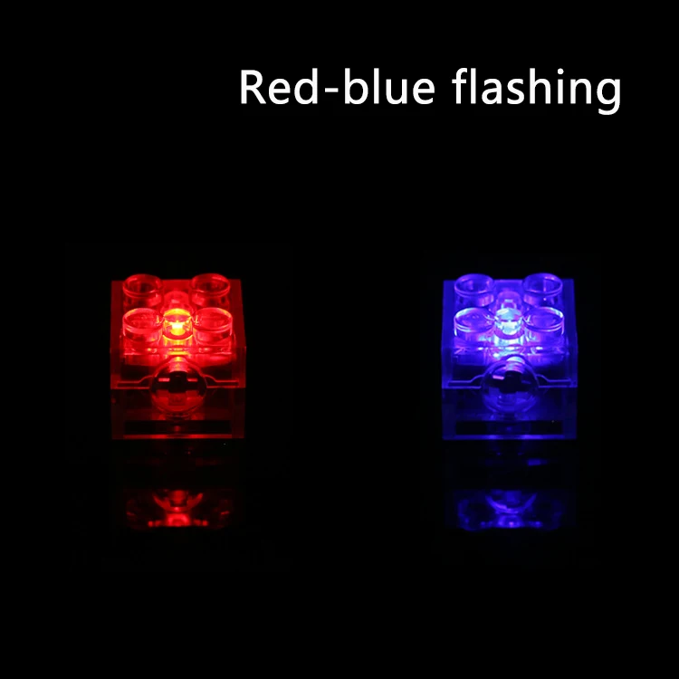 Moc Creative Luminous Led Lights Brick 2X2 DIY Enlighten Classic Flashing Building Blocks Compatible with Assembles Particles