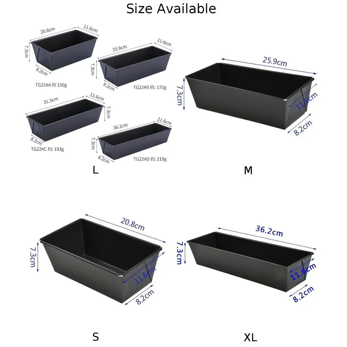 Kitchen Baking Mold Home Rectangular Toast Mould Non-stick Cake Bread Loaf Pan Tray Bakeware Baking Pan