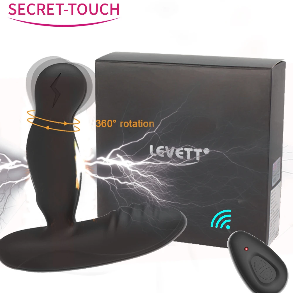 Wireless Electric Shock Prostate Massager Vibrators Remote Control Anal Vibrator  Dildos For Women 360 Spin Anal Toys for 18