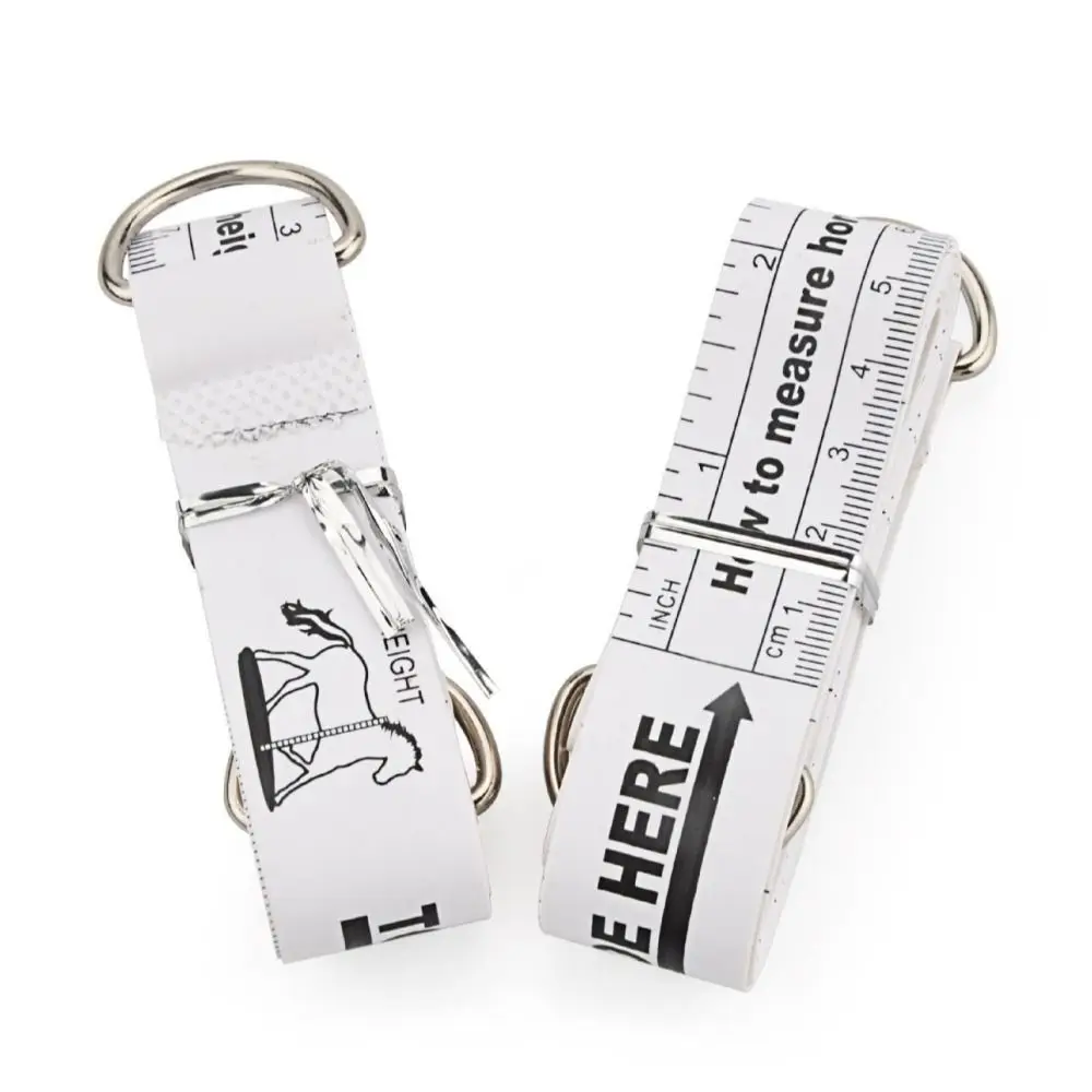 Portable PVC Animal Weight Tape 2.5 M Easy Use Height Measuring Tape White Farm Equipment Measure Bust Farm