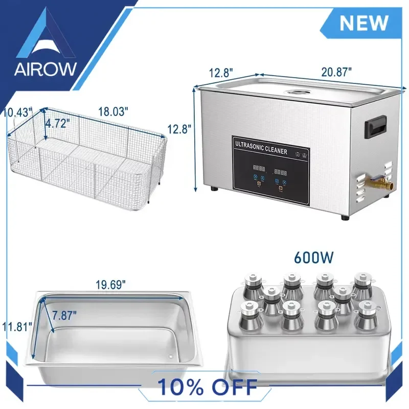 # for for 30L Industrial Ultrasonic Cleaner 900W Portable Cleaning Machine for Car Engine Parts Motherboard Household Jewelry