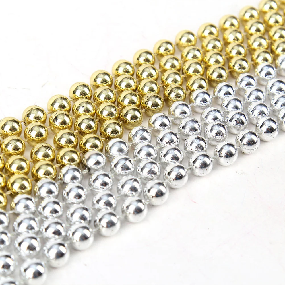 

3Pcs 1.5m Golden Creative Christmas Tree Decor Bead Chain Xmas Party Hanging Pendant Ornament Festive Joyful Atmosphere