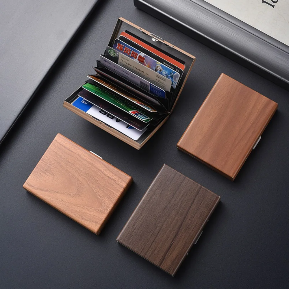 New Stainless Steel Card Holder Waterproof Large Capacity Bankcard Card Case Ultra-thin Anti-demagnetization Bank Cardholder