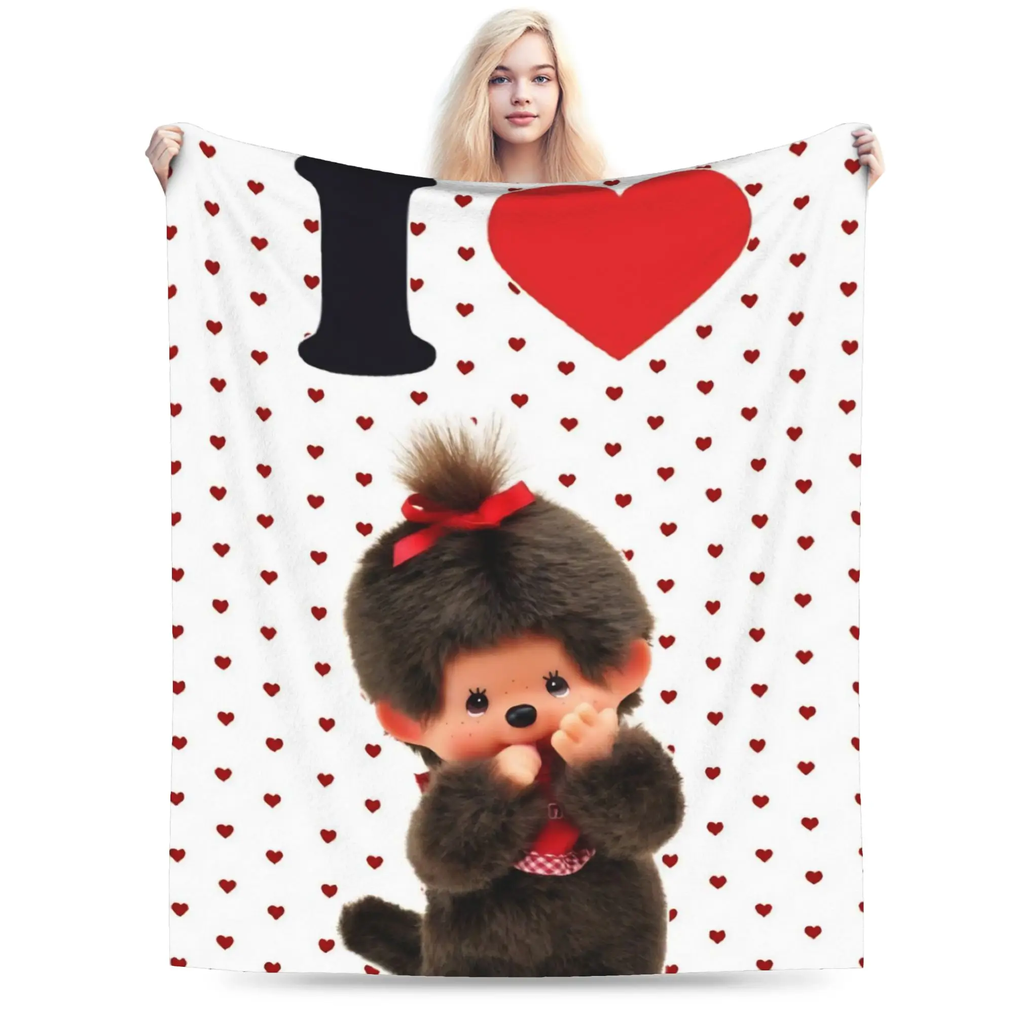 

M-Monchhichis Flannel Blankets Winter Warm Throw Blanket for Boy Girl Couch Bed Fashion Bedspread Sofa Bed Cover