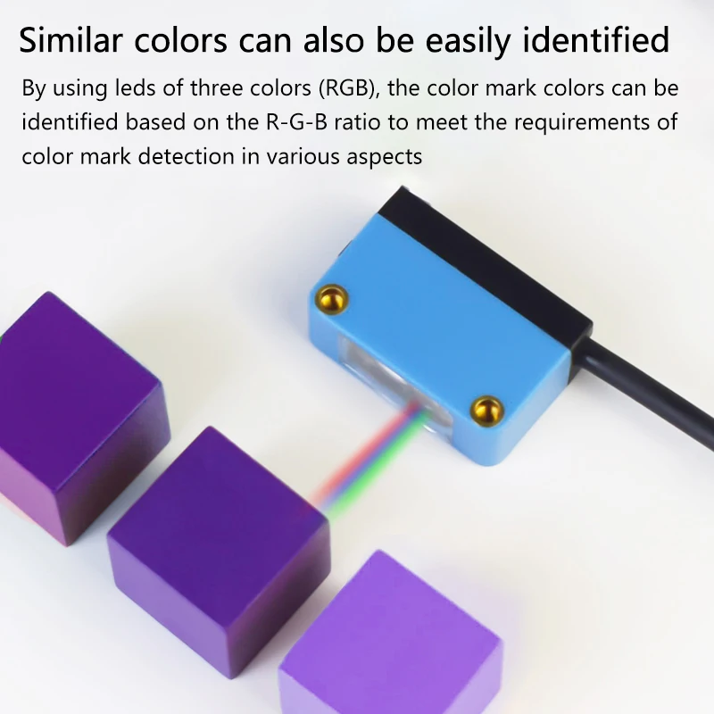 PARMA O sensor de marca de cor CSM reconhecimento inteligente, correção de desvio, separação de cores e posicionamento sensor de cor