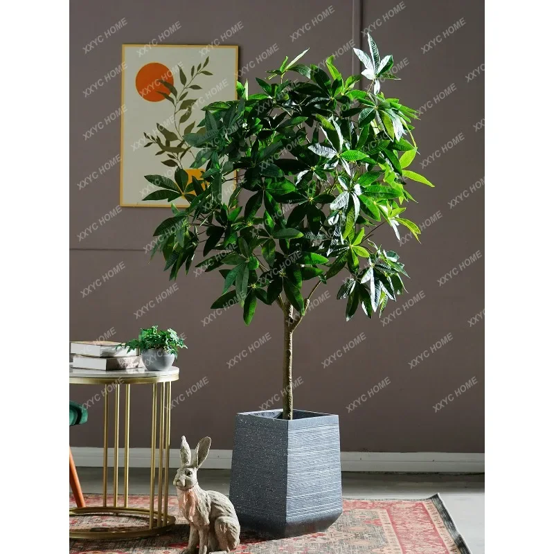 

Artificial Plant Pachira Macrocarpa Potted Indoor Living Room Fake Flower Tree Bionic Green Plant Landscape Decoration Ornaments