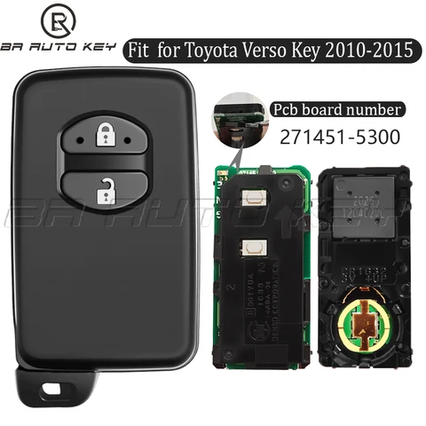 Оригинальный смарт-ключ-брелок для Toyota Wish Prius Vitz IQ Aqua, 2 кнопки, 271451-5300, 314 МГц, с чипом 4D
